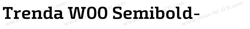 Trenda W00 Semibold字体转换